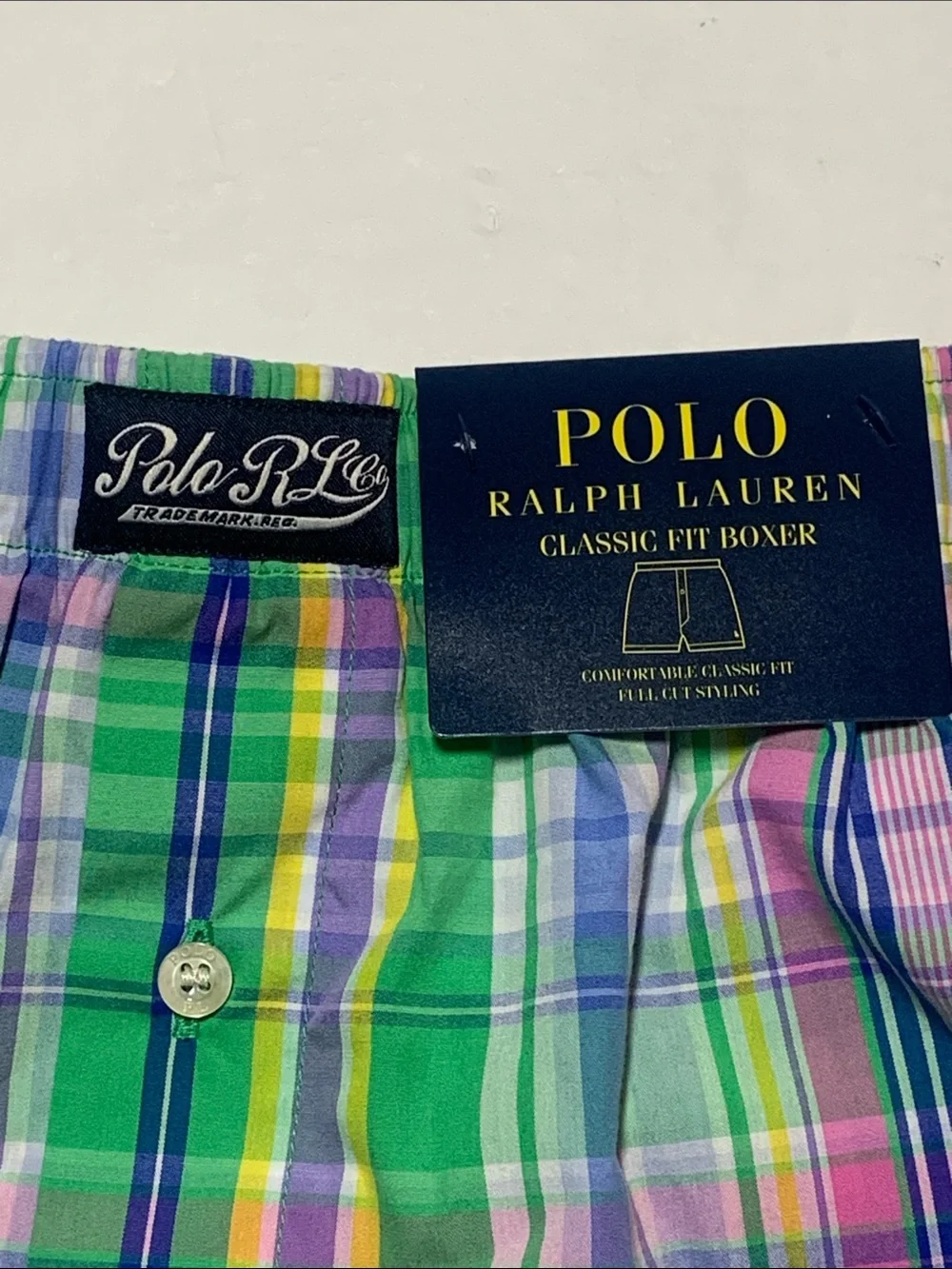 Polo Ralph Lauren Plaid Boxer Underwear Preppy wShorts Men’s Sz M NWT